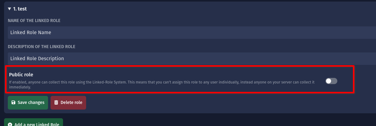 This screenshot shows where the &quot;Public role&quot; role can be found
